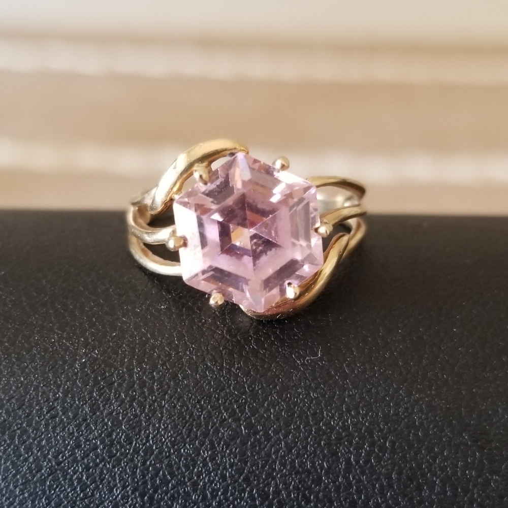 10K Gold CZ Statement Ring - Picture 2 of 11